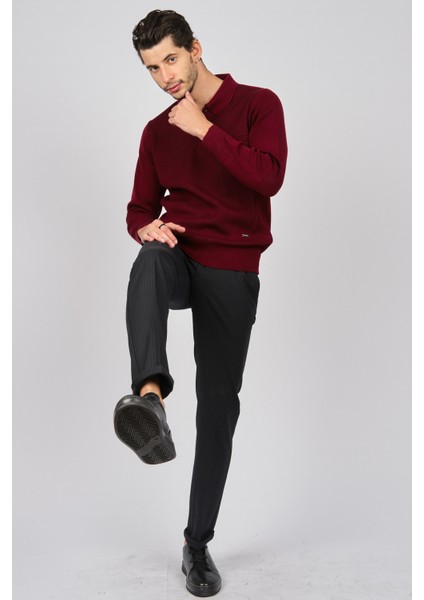 Erkek Polo Yaka Kazak 6080013 Bordo fiyatları
