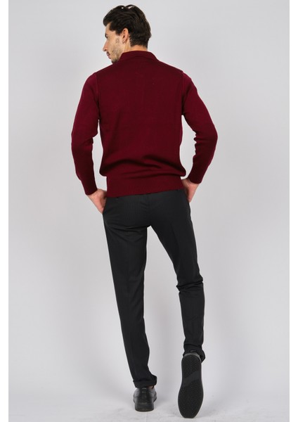 Erkek Polo Yaka Kazak 6080013 Bordo indirimleri