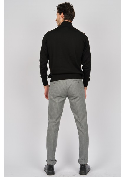 Erkek Desenli Yün Kazak 4536130 Siyah fırsatları