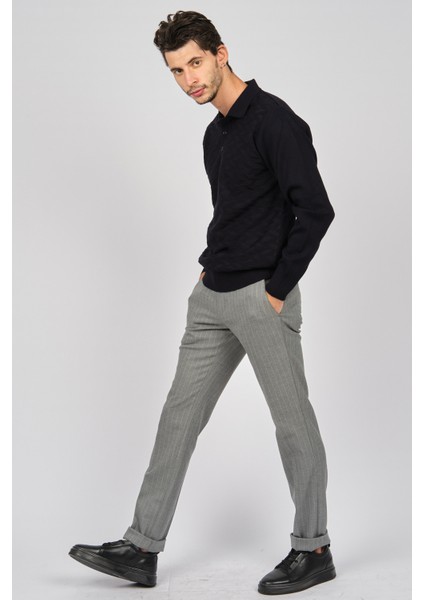 Erkek Desenli Yün Kazak 4538144 Lacivert fiyatları