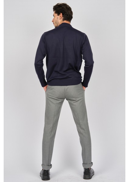 Erkek Yarım Balıkçı Yaka Yün Kazak 4530014 Lacivert fırsatları