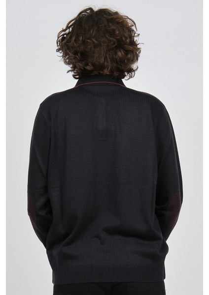 Erkek Polo Yaka Yün Kazak 1578418 Bordo indirimleri