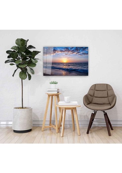 Dekorcumshop Günbatımı Manzara Cam Tablo 4mm Dayanıklı Temperli Cam fiyatları