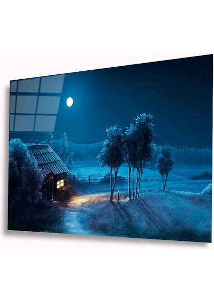 Dekorcumshop Illüstrasyon Manzara Cam Tablo 4mm Dayanıklı Temperli Cam
