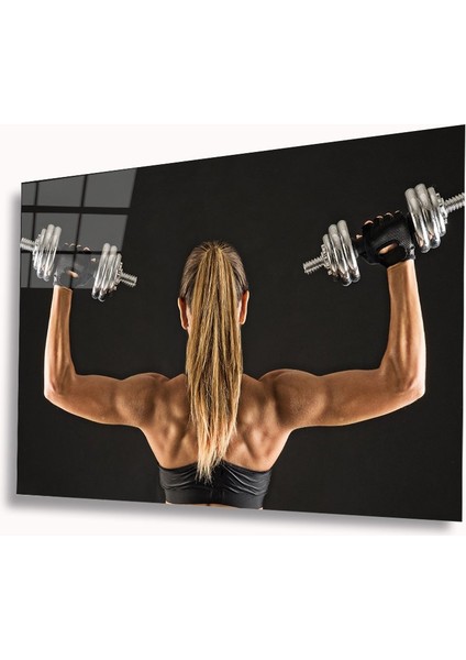 Dekorcumshop Spor Fitnes Cam Tablo 4mm Dayanıklı Temperli Cam