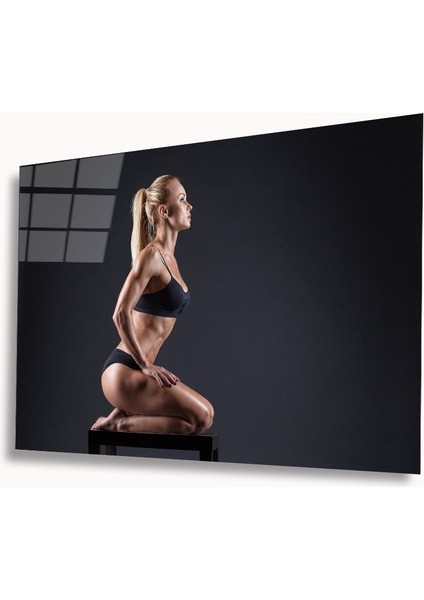 Dekorcumshop Spor Fitnes Cam Tablo 4mm Dayanıklı Temperli Cam