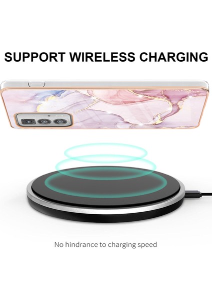 Motorola Edge 20 Pro Için Mermer Desen Yumuşak Tpu Tampon Kılıf Kapak Rose Gold (Yurt Dışından) fırsatları