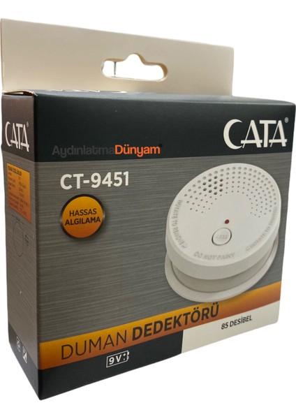 Kablosuz Pilli Duman Dedektörü CT-9451