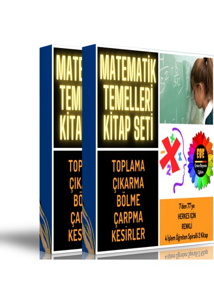 Enine Boyuna Eğitim Matematik Temelleri Kitap Seti (2 Spiralli Kitap)