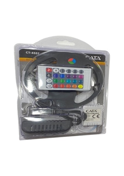CT-4557 Rgb Şerit LED 5 mt Rgb 3 Renk Trafo ve Rgb Kumanda