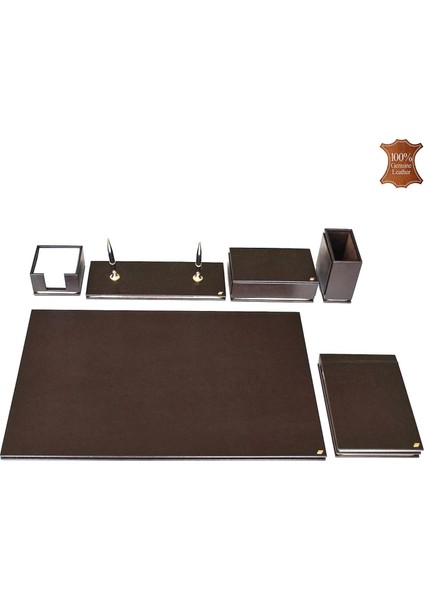 410-36 Classic Hakiki Deri Sümen Takımı Koyu Kahve