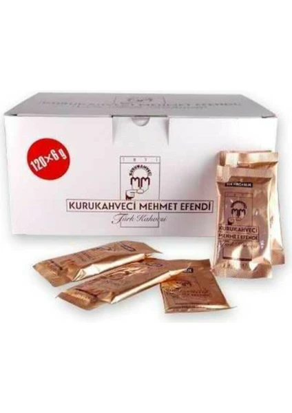 Mehmet Efendi Tek Fincanlık Türk Kahvesi 120 Içimlik x 6 gr