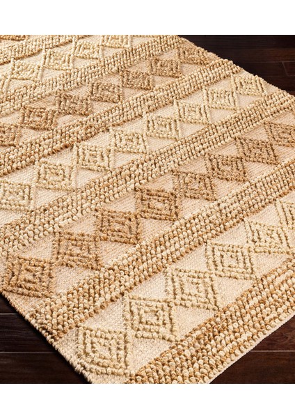 Natura El Dokuma Jüt Bohem Tarz Otantik Salon Oturma Odası Koridor Yatak Odası Natural Halı 00025A