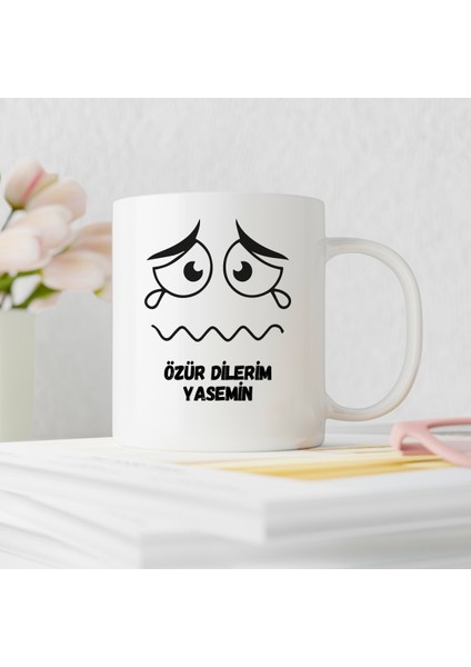 Özür Dilerim Tasarımlı Kişiye Özel Kupa Bardak
