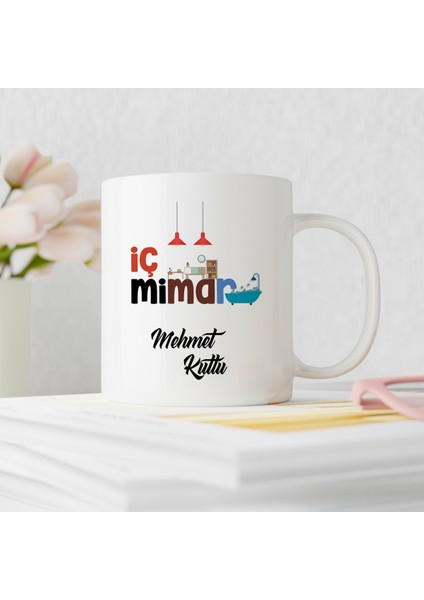 Iç Mimar Tasarımlı Kişiye Özel Kupa Bardak