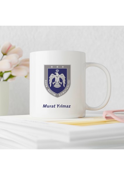 Hava Eğitim Komutanlığı Tasarımlı Kişiye Özel Kupa Bardak