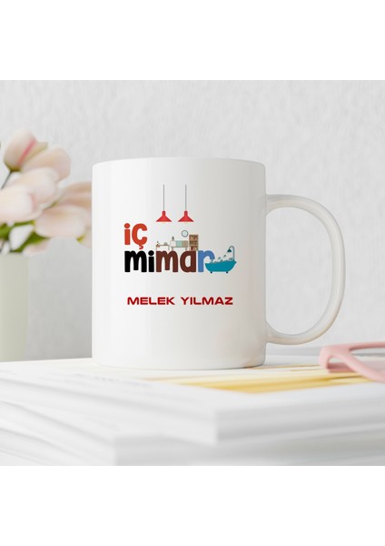 Iç Mimar Tasarımlı Kişiye Özel Kupa Bardak