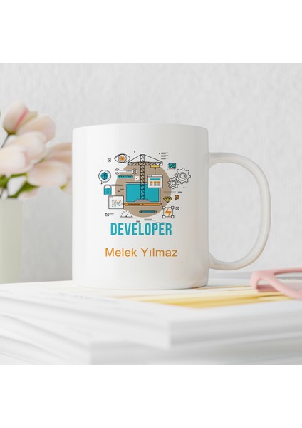 Developer Tasarımlı Kişiye Özel Kupa Bardak