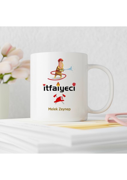 Itfaiyeci Tasarımlı Kişiye Özel Kupa Bardak