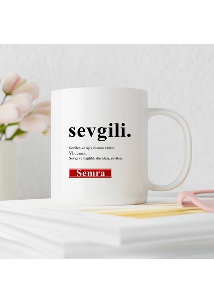 Sevgili Tasarımlı Kişiye Özel Kupa Bardak