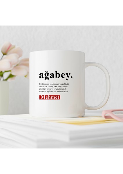 Ağabey Tasarımlı Kişiye Özel Kupa Bardak