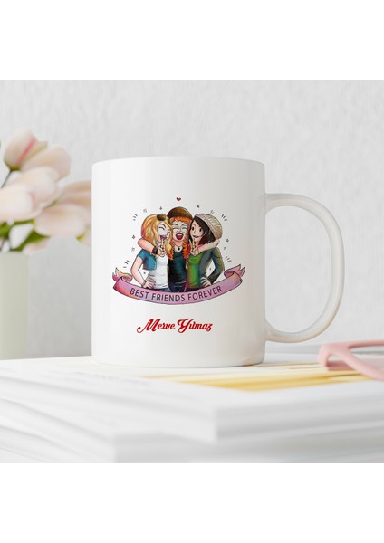 Best Friends Forever Tasarımlı Kişiye Özel Kupa Bardak