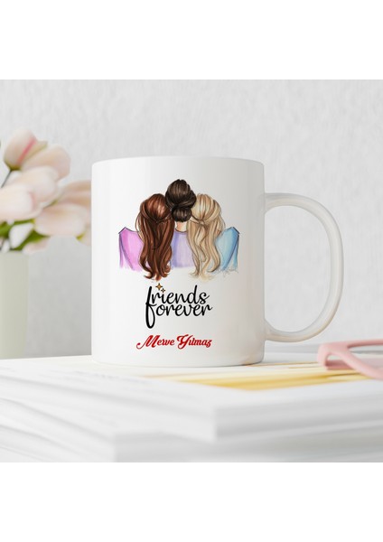 Friend Forever Tasarımlı Kişiye Özel Kupa Bardak