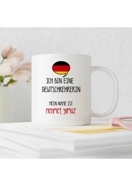 Almanca Öğretmeni Tasarımlı Kişiye Özel Kupa Bardak