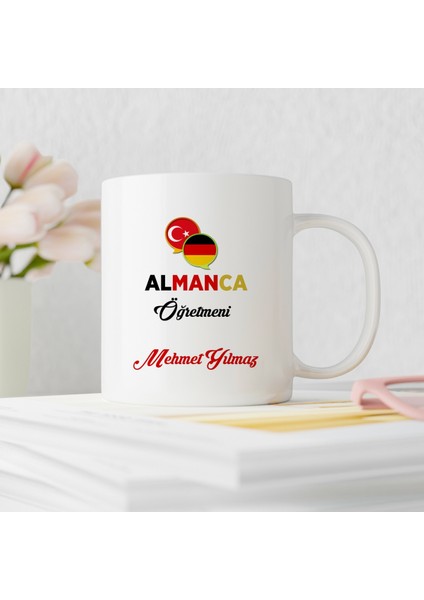 Almanca Öğretmeni Tasarımlı Kişiye Özel Kupa Bardak