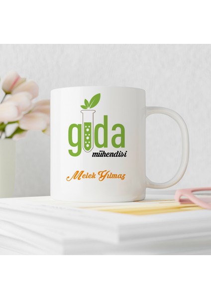 Gıda Mühendisi Tasarımlı Kişiye Özel Kupa Bardak