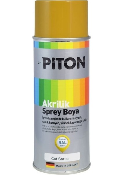 Akrilik Boya Cat Sarısı 400 ml Sprey Boya