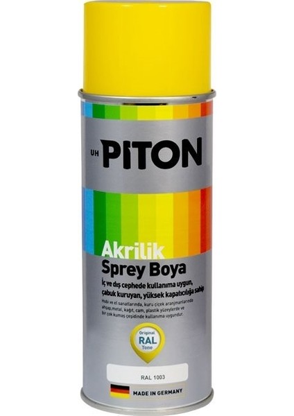 Akrilik Boya Ral 1003 Sinyal Sarı 400 ml Sprey Boya