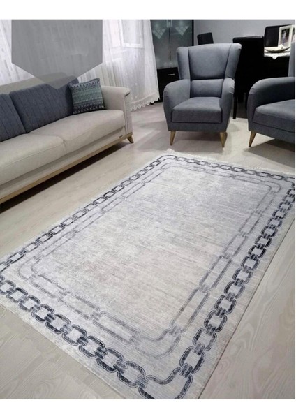 Gri Kaymaz Tabanlı Yıkanabilir Halı Kilim Yolluk