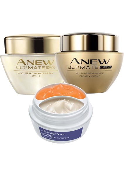 Anew Ultimate Gece Gündüz Yüz Kremi ve Lift Ikili Göz Çevresi Bakım Paketi