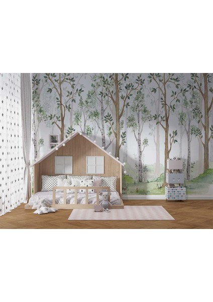 Çocuk Odası Duvar Kağıdı Orman Ağaç Manzarası