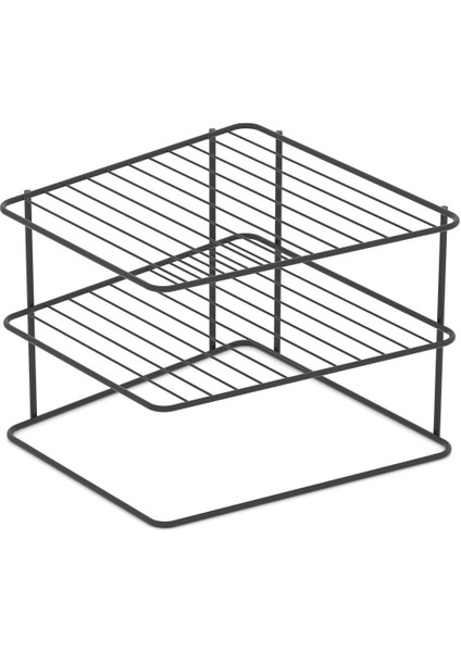 KB091 Dolap Içi Düzenleyici Mutfak Rafı Metal Mat Siyah