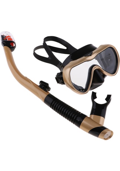 Anti Sis Dalış Maskesi Şnorkel Set Yüzme Gözlük Scuba Şnorkel Şampanya (Yurt Dışından) indirimleri