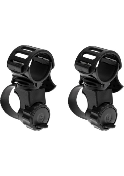 2 Parça Bisiklet Bisiklet Torch LED El Feneri Dağı Kelepçesi Klip Kavrama Braketi Tutucu, 360 Derece (Yurt Dışından)