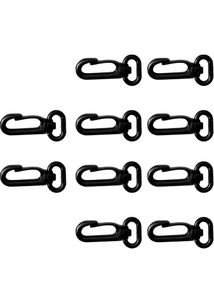 10X 12MM Dayanıklı Döner Kanca - Siyah (Yurt Dışından)