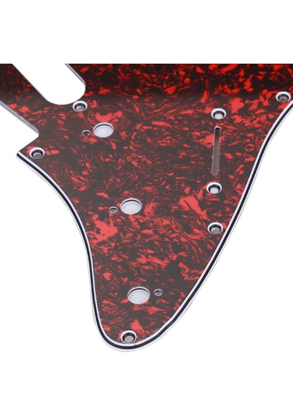 Kırmızı Kaplumbağa Kabuğu Pickguard Pvc 3 Kat 11 Delik Gitar Sss Aksesuarları Için (Yurt Dışından) fırsatları