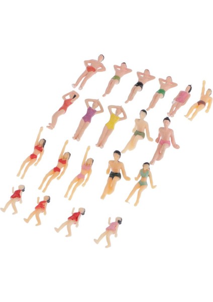 20 Adet 1:50 O Ölçekli Insanlar Karışık Şekiller Plaj Şekil Minyatür Model Kaynağı fiyatları