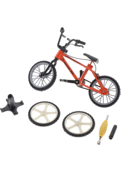 Mini Parmak Bmx Çocuklar Çocuk Oyuncak Masası Dekor Yaratıcı Turuncu + Sarı (Yurt Dışından)