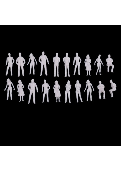 20 Adet 1/50 Ölçekli Boyasız Model Insanlar Mimari Figür Minyatür (Yurt Dışından) fiyatları