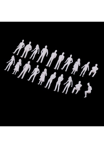 20 Adet 1/50 Ölçekli Boyasız Model Insanlar Mimari Figür Minyatür (Yurt Dışından) modelleri
