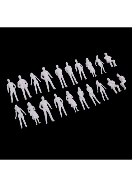 20 Adet 1/50 Ölçekli Boyasız Model Insanlar Mimari Figür Minyatür (Yurt Dışından) fırsatları