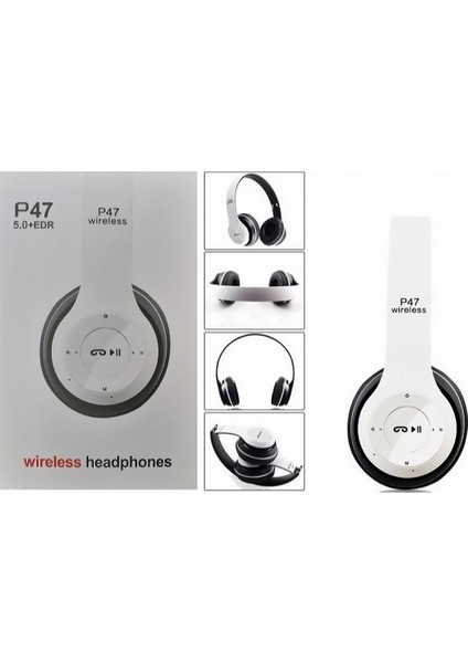 P47 5.0+ Edr Wireless Kulaklık Beyaz