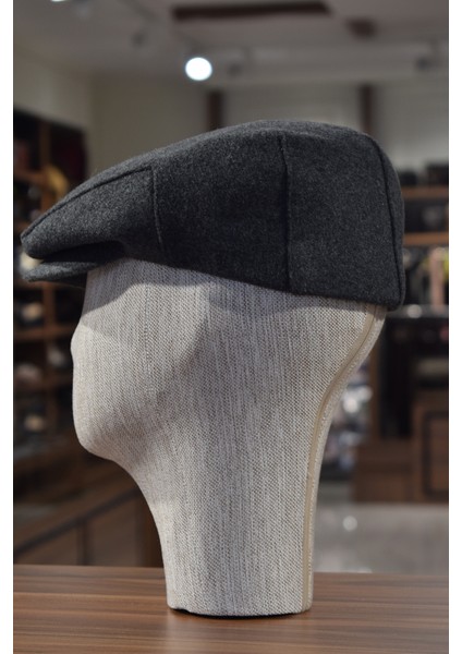 London Füme Kasket Kaşe Kışlık Kumaş Şapka modelleri