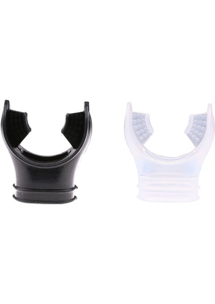 Yumuşak Silikon Scuba Şnorkel Tüp Ağız Dalış Regülatörü Kravat Wrap Siyah ile