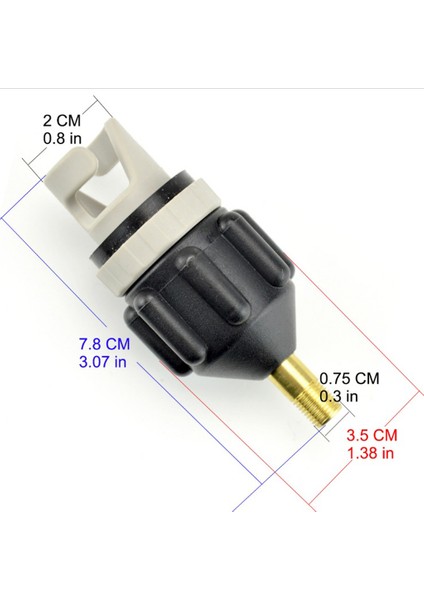 Şişme Tekne Pompası Vanası Adaptörü Sup Hava Kürek Kurulu Kayak Adaptörü (Yurt Dışından)