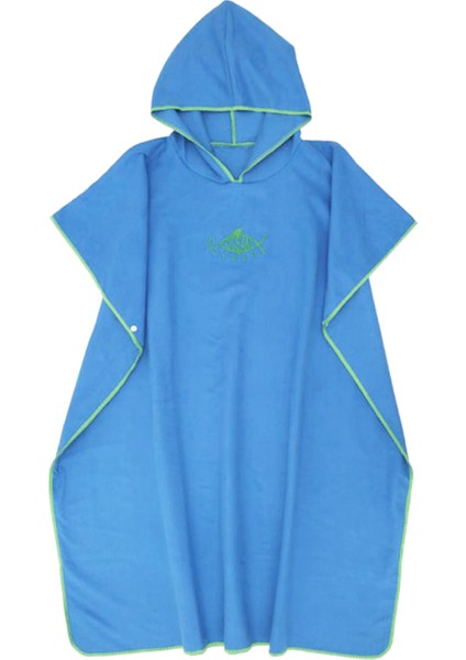 Sörf Panço Hızlı Kuruyan Değişen Robe Sörfçü Havlu Kapüşonlu Cape Açık Mavi (Yurt Dışından)